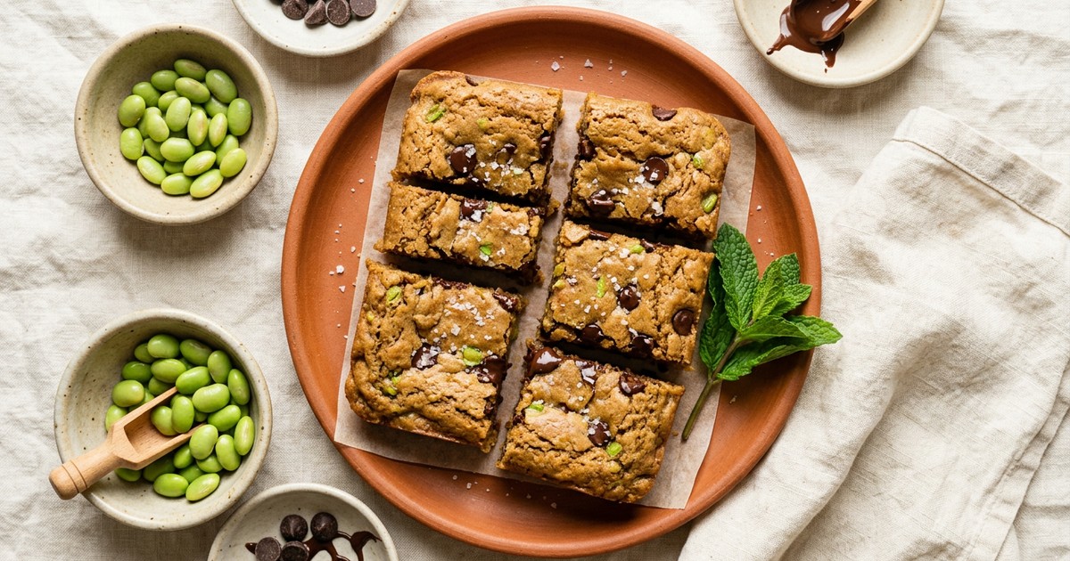 Air Fryer Edamame Protein Blondies: Fudgy High-Protein GLP-1 Treat