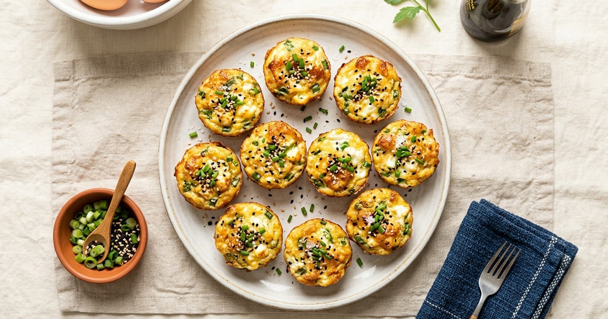 Air Fryer Korean Egg Bread Bites with Cottage Cheese