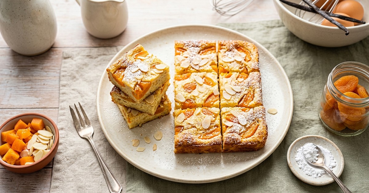 Austrian Vanilla-Apricot Egg Protein Squares: Batch GLP-1 Sweet