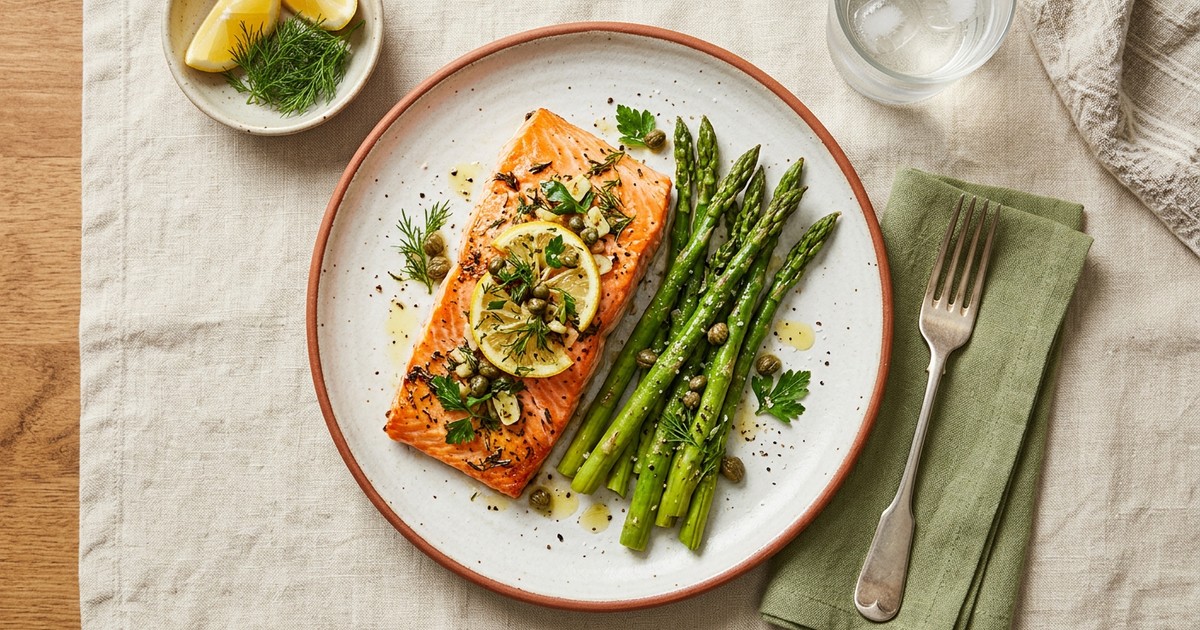 Baked Salmon with Asparagus: Omega-3 Dinner Ready in 20 Minutes
