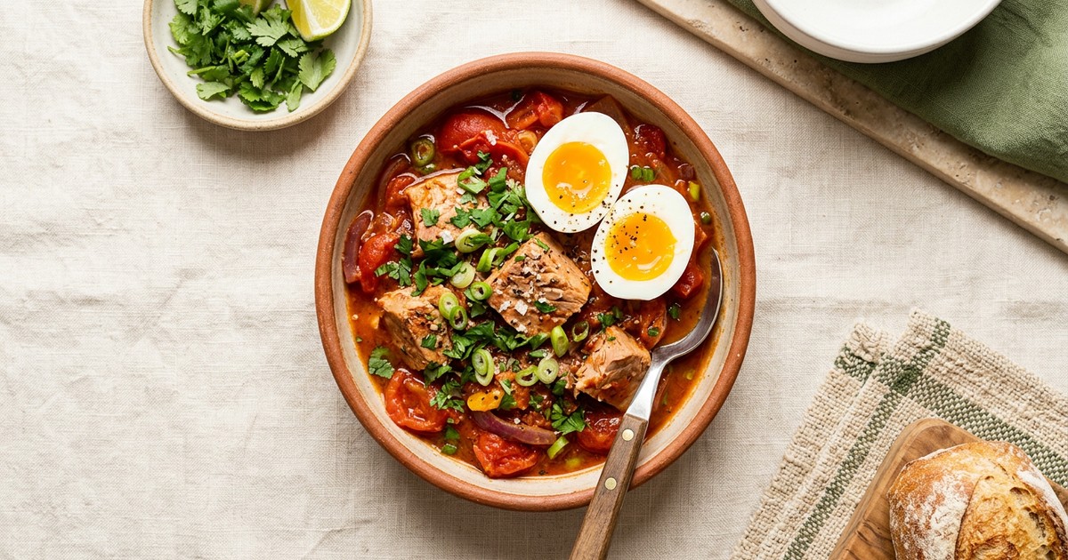Braised Peruvian Tuna Sudado: Savory High-Protein GLP-1 Breakfast