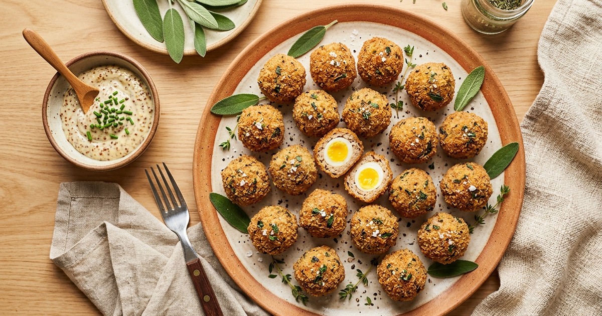 British Turkey and Sage Mini Scotch Eggs: Batch Protein Snack