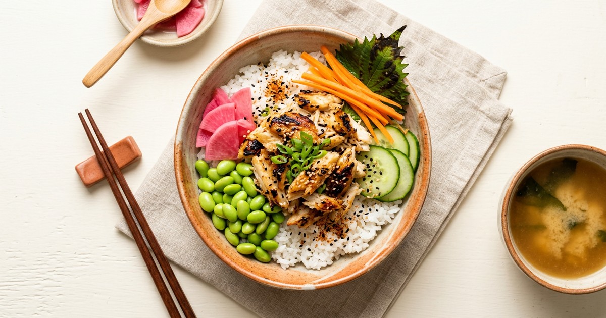 Grilled Miso Crab Donburi: Japanese Protein Bowl for GLP-1
