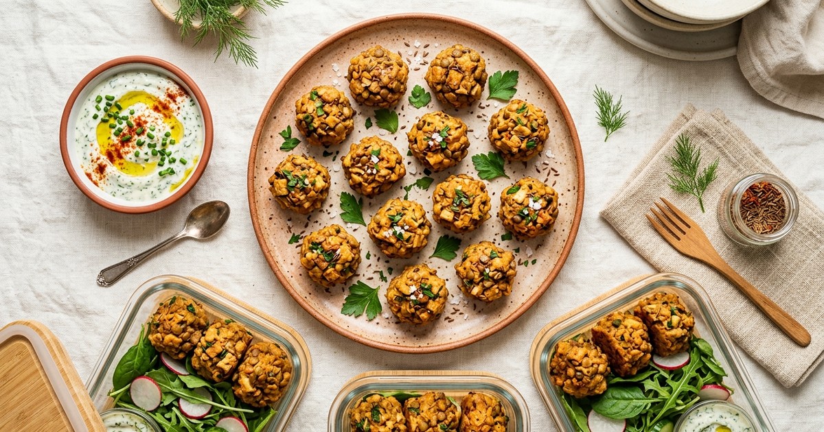 Hungarian Smoked Paprika Tempeh and Lentil Protein Bites