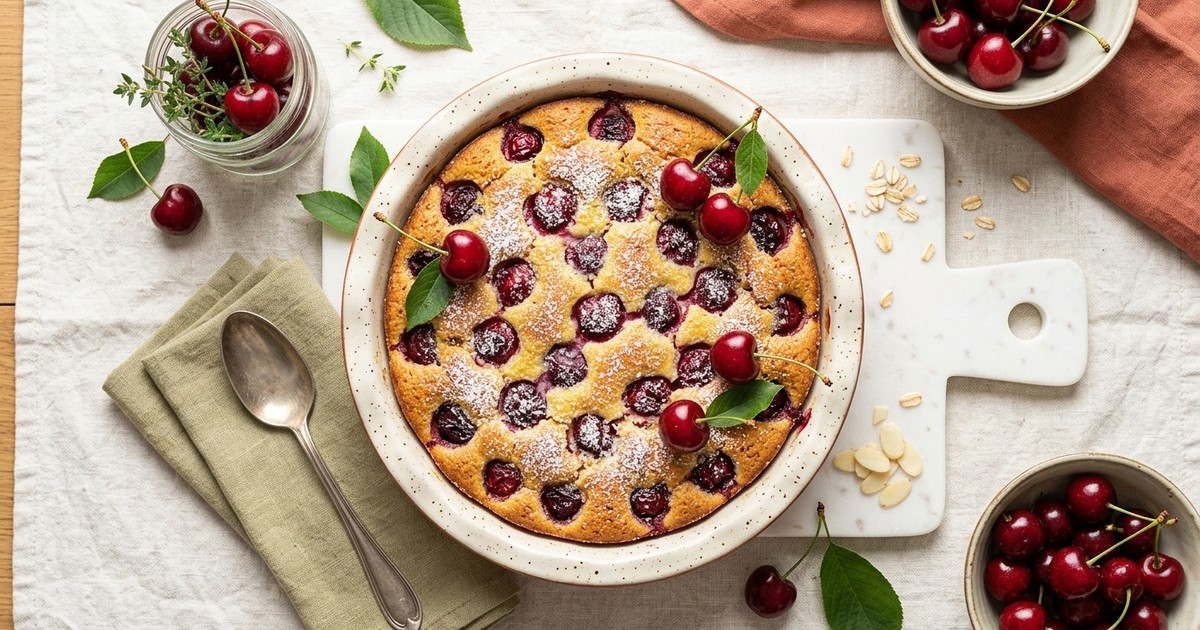Meal Prep Czech Cherry Egg Custard Cake: High-Protein GLP-1 Sweet