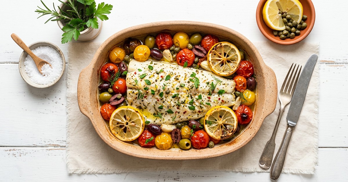 Mediterranean Baked White Fish: Simple, Light GLP-1 Dinner