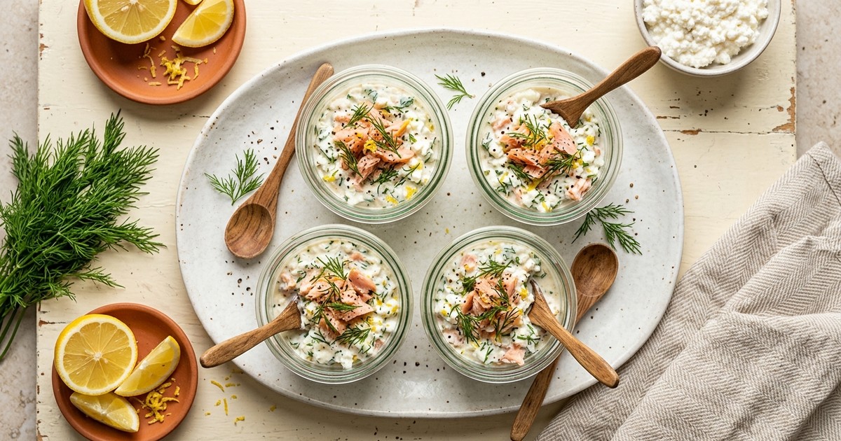 Nordic Smoked Trout and Cottage Cheese Protein Pots