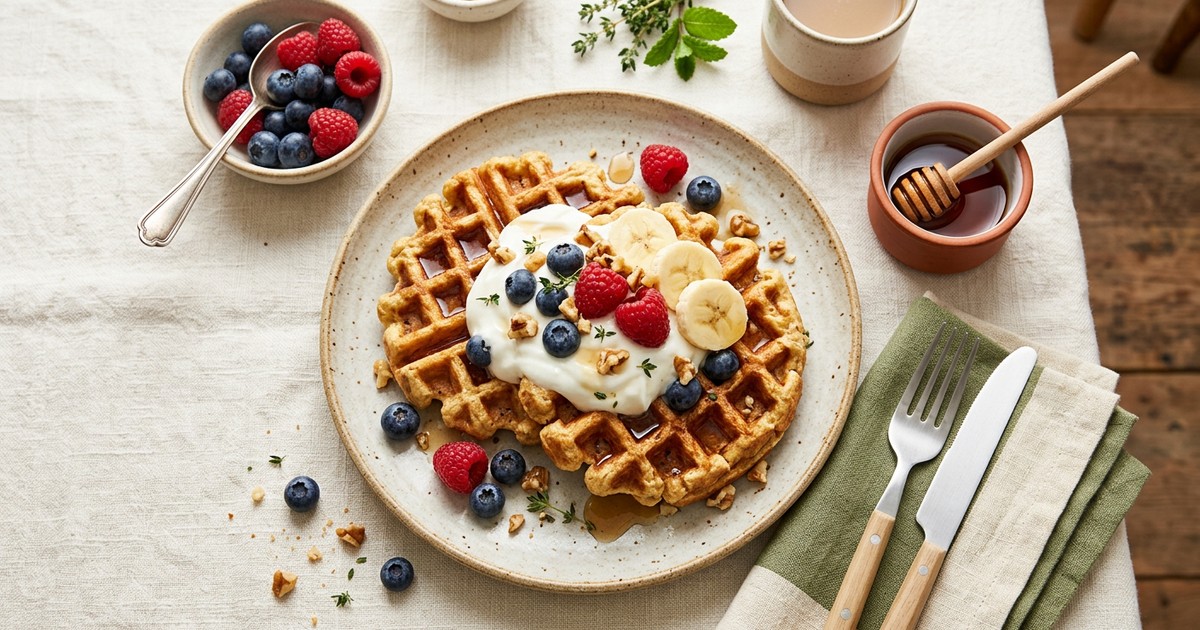 Protein Waffles with Greek Yogurt: High-Satiety Breakfast for GLP-1