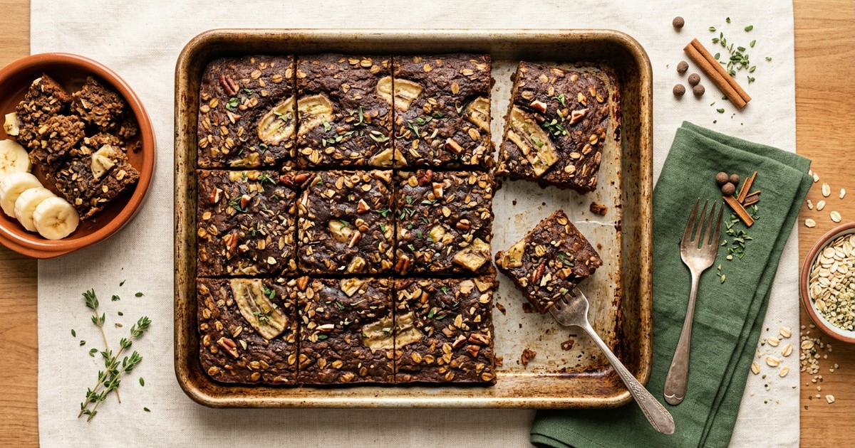 Sheet Pan Jamaican Beef and Banana Protein Bars