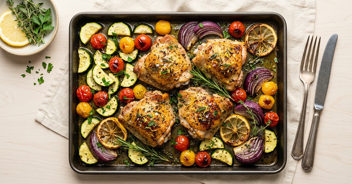 Sheet Pan Lemon Herb Chicken: One-Pan Protein Dinner for GLP-1