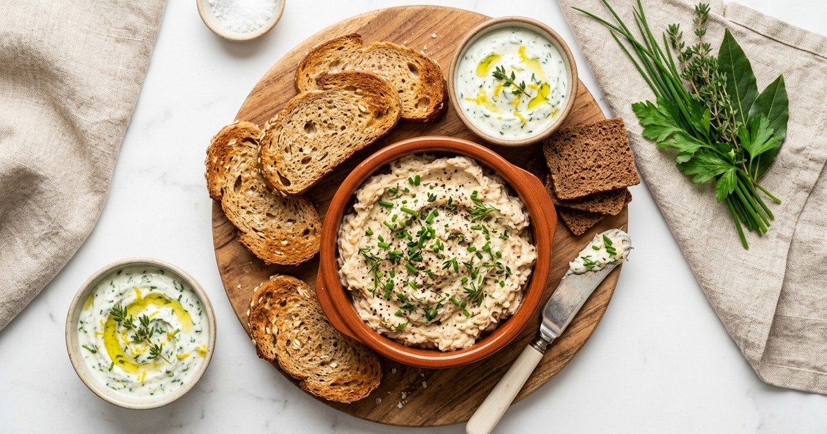 Slow Cooker French Chicken Rillettes with Herbed Yogurt