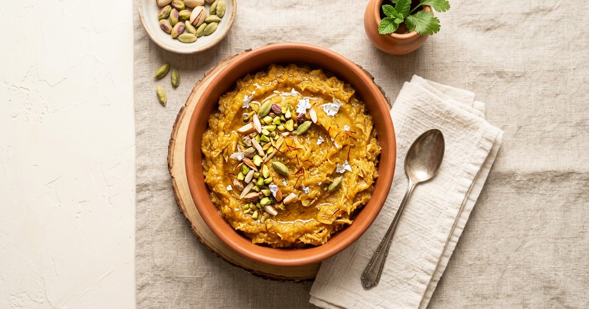 Slow Cooker Indian Cardamom Chicken Protein Halwa