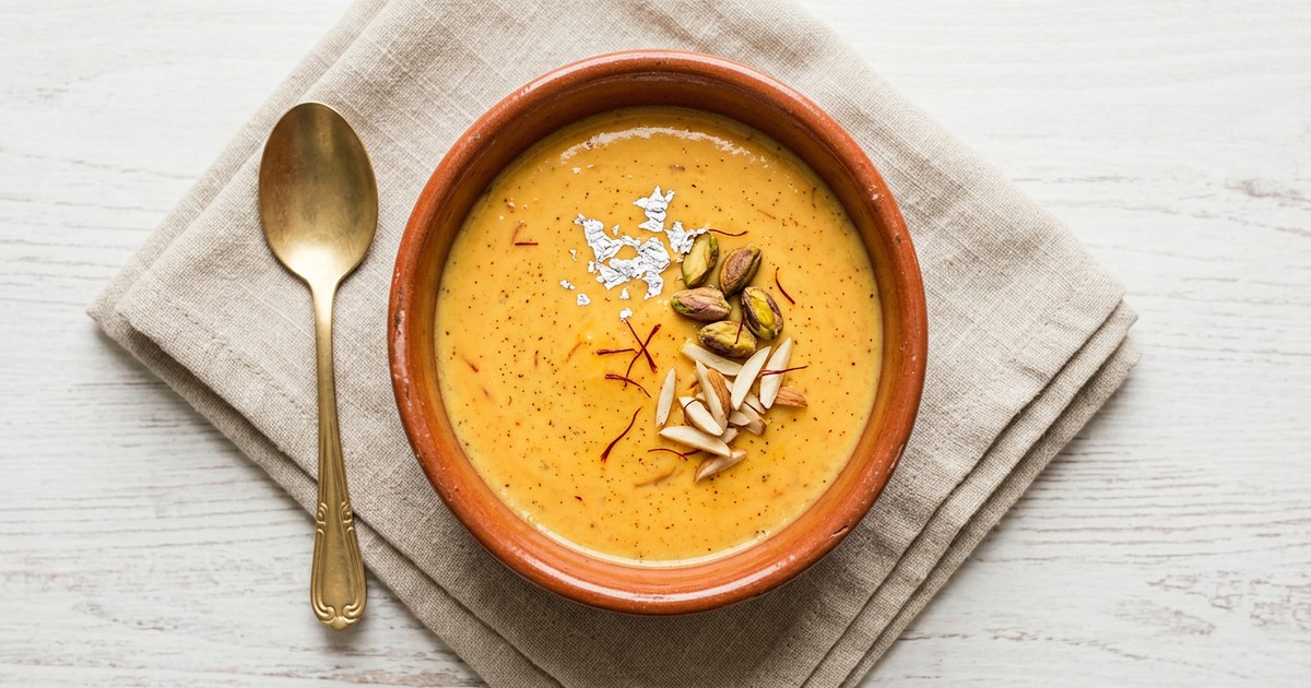 Slow Cooker Indian Saffron Egg Protein Pudding