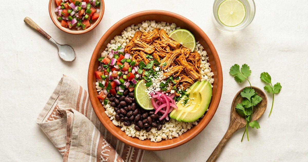 Slow Cooker Mexican Cochinita Pibil Bowls with Black Beans