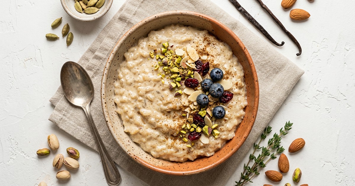 Slow Cooker Nordic Cardamom Rice Pudding: High-Protein GLP-1 Sweet