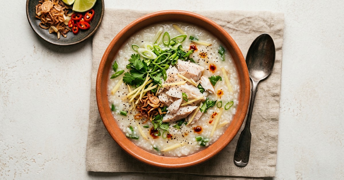 Slow Cooker Vietnamese Ginger Fish Congee: Warming GLP-1 Bowl