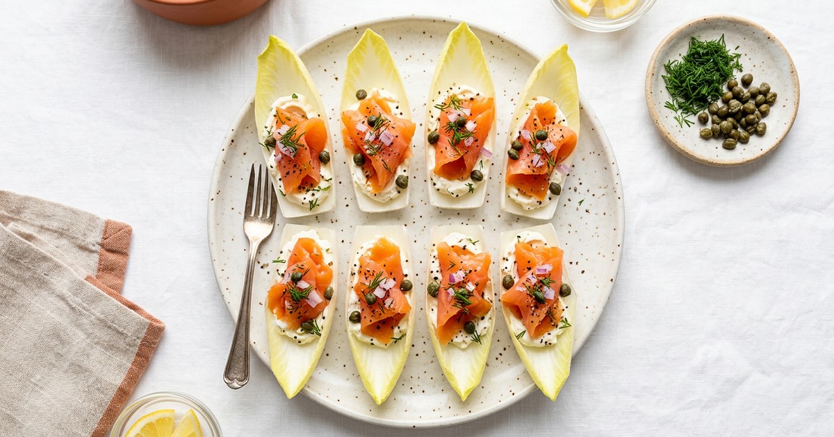 Smoked Salmon Endive Bites: Elegant High-Protein Finger Food for GLP-1