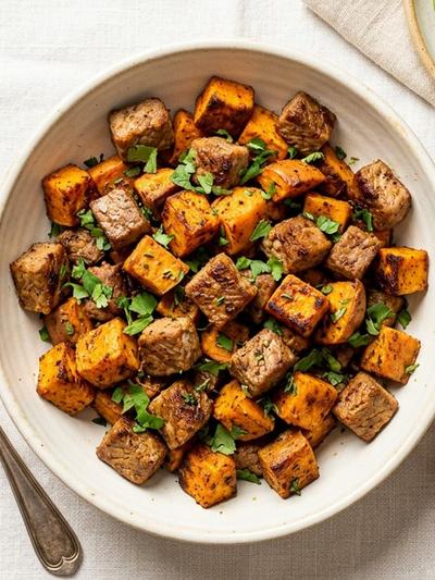 Air Fryer Caribbean Beef Sweet Potato Bites: Protein-Packed GLP-1 Treat