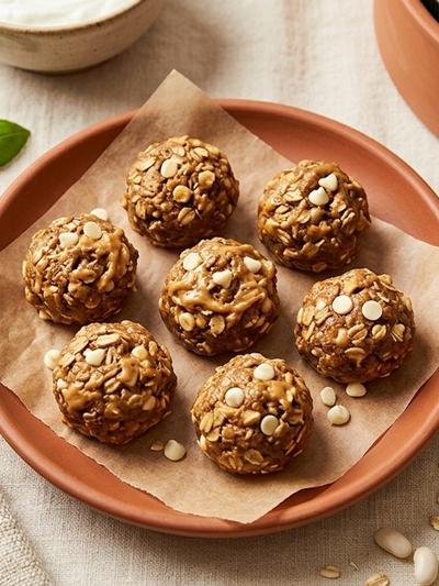 Air Fryer Peanut Butter Banana White Bean Protein Bites