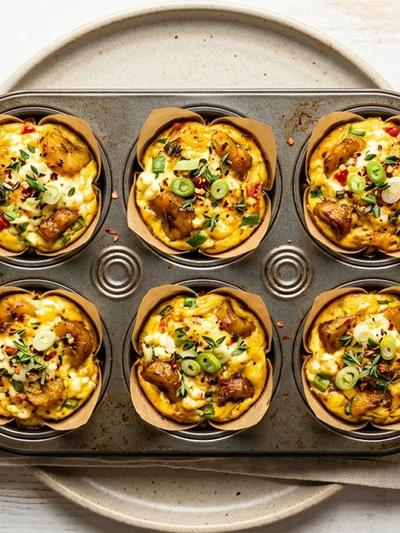 Air Fryer Trinidadian Egg and Plantain Breakfast Cups