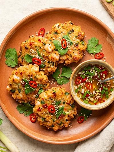 Air Fryer Vietnamese Ricotta Shrimp Cakes: Crispy GLP-1 Breakfast