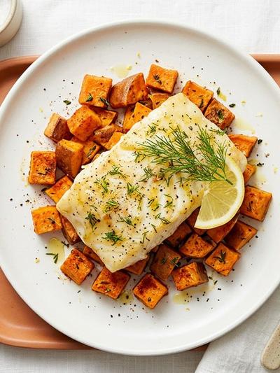 Baked Cod with Sweet Potato: Gentle, Complete Protein GLP-1 Lunch
