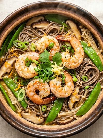 Baked Ponzu Shrimp and Soba Pot: Japanese One-Pot GLP-1 Dinner