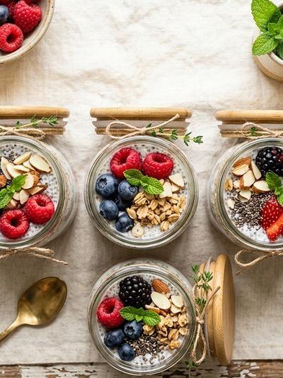 Chia Seed Pudding with Berries: High-Fiber Overnight Breakfast
