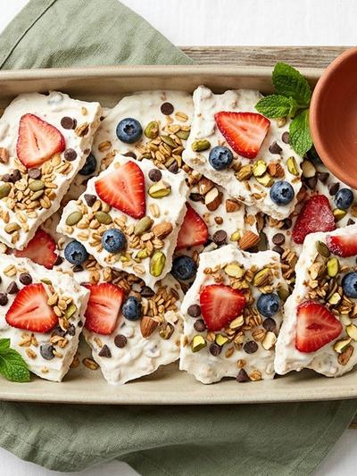Frozen Greek Yogurt Protein Bark: No-Cook High-Protein Snack