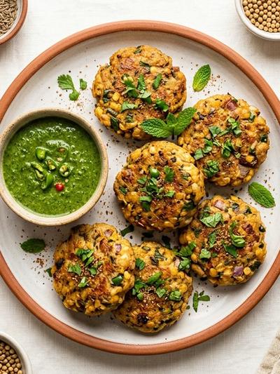 Indian Spiced Pork and Moong Dal Tikki: Batch Protein Snack