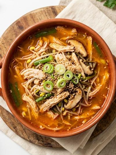 Korean Poached Chicken Dakgaejang: Warming GLP-1 Protein Soup