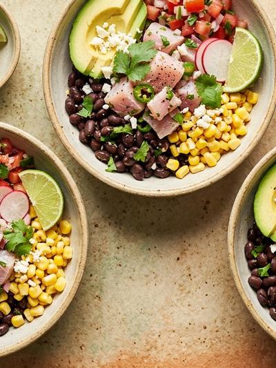 Mexican Mahi-Mahi Ceviche Bowls with Black Beans and Avocado