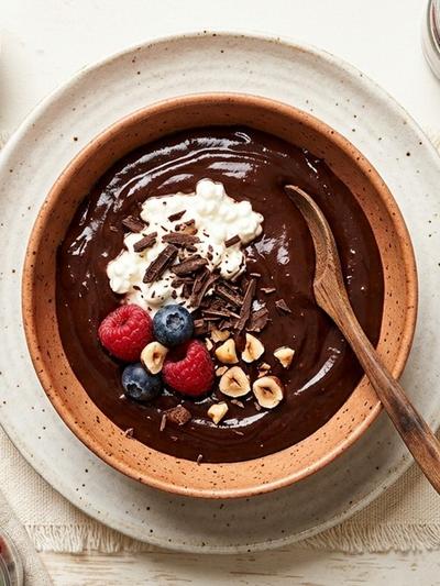 One-Pot American Dark Chocolate Egg Protein Pudding