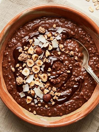 One-Pot German Chocolate-Hazelnut Lentil Protein Pudding
