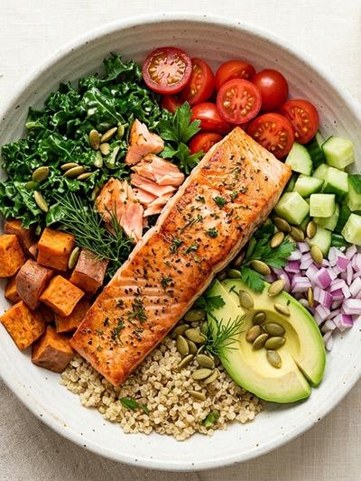 Salmon & Quinoa Power Bowl: Complete Protein Lunch for GLP-1
