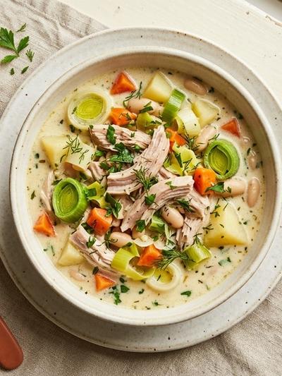 Slow Cooker Belgian Turkey Waterzooi with Leeks and Carrots