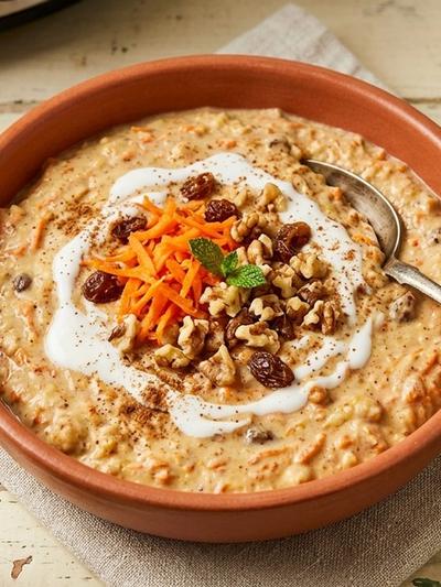 Slow Cooker Carrot Cake Chickpea Pudding: High-Protein GLP-1 Sweet