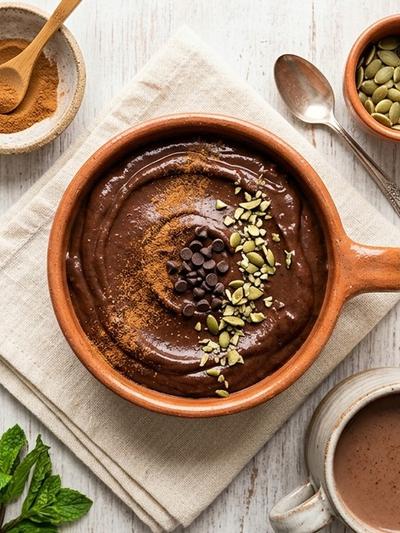 Slow Cooker Champurrado Chickpea Protein Pudding