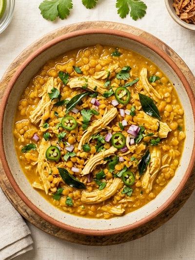 Slow Cooker Indian Chicken and Red Lentil Dal Cups