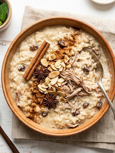 Slow Cooker Mexican Arroz con Leche with Pork Protein