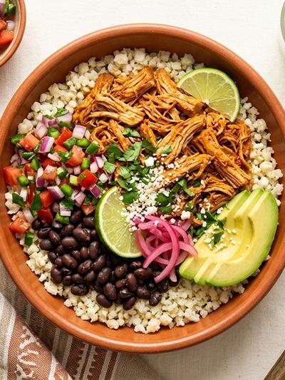 Slow Cooker Mexican Cochinita Pibil Bowls with Black Beans