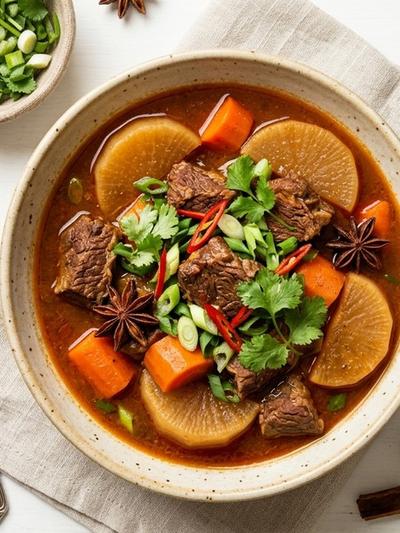 Slow Cooker Vietnamese Bo Kho with Carrots and Star Anise