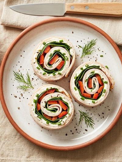 Turkey & Cream Cheese Roll-Ups: High-Protein No-Cook Snack