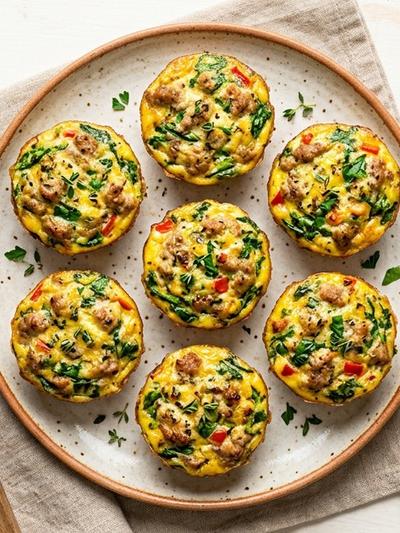 Turkey & Spinach Mini Frittatas: Freezer-Friendly Protein Prep
