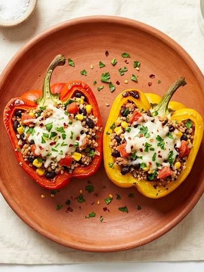 Turkey Stuffed Bell Peppers: Complete Meal in One Portable Package
