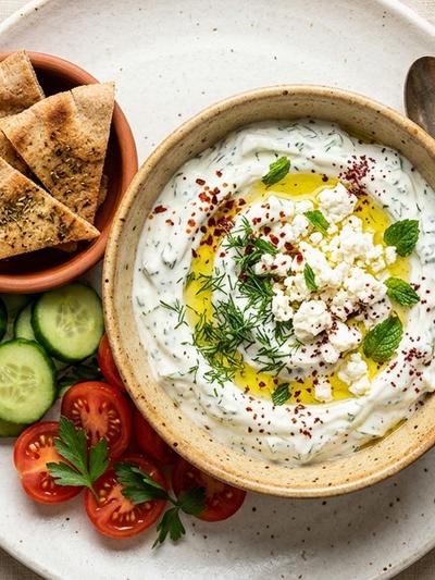 Turkish Haydari Yogurt Mezze Bowl: High-Protein No-Cook GLP-1 Snack