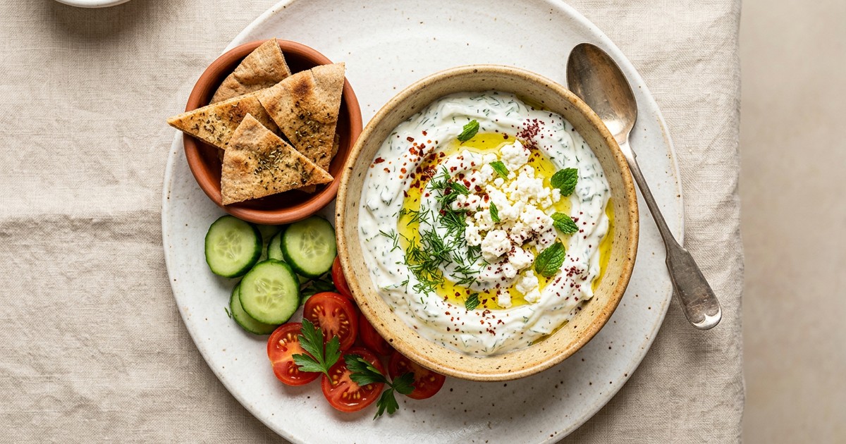 Turkish Haydari Yogurt Mezze Bowl: High-Protein No-Cook GLP-1 Snack